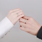 S925 Sterling Silver Couple Ring Moissanite Simple Band Wedding Ring Factory Direct Wholesale