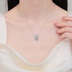S925 Sterling Silver Moissanite Heart Necklace, Minimalist Design, Light Luxury Choker, Ins Style
