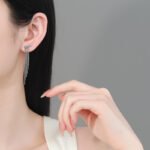 S925 Sterling Silver Moissanite Earrings Chain Tassel Earrings Minimalist Elegant