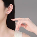S925 Sterling Silver Moissanite Stud Earrings for Women Square Screw Back Minimalist Daily