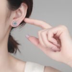 S925 Sterling Silver Moissanite Stud Earrings for Women, Light Luxury European and American Style, Korean Minimalist Earrings, Daily Versatile