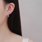 S925 Sterling Silver Moissanite Champagne Gold Earrings for Women Butterfly Element Elegant Luxury Cool Style