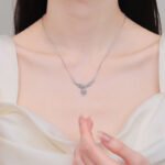 S925 Sterling Silver Moissanite Necklace Full Drill Star Heart Design Luxury Choker Chain