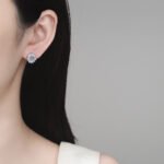 S925 Sterling Silver Moissanite Earrings Maple Leaf Design Ear Cuff Simple Fashion