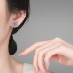 S925 Sterling Silver Moissanite Stud Earrings Geometric Rectangular Beveled Design Delicate Light Luxury