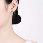 S925 Sterling Silver Earrings for Women, Simple Four-Claw Moissanite Stud Earrings, Factory Direct