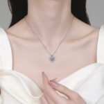 S925 Sterling Silver Moissanite Necklace for Women, Heart Light Luxury Pendant, Daily Versatile, Holiday Gift