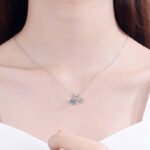 S925 Sterling Silver Moissanite Bicycle Pendant Necklace for Women, Simple and Cute, Factory Direct