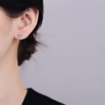S925 Sterling Silver Moissanite Heart Earrings for Women, Exquisite and Versatile Daily Wear
