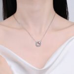 S925 Sterling Silver Necklace for Women, Moissanite Minimalist Collarbone Chain, Factory Wholesale
