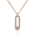 S925 Silver Oval Moissanite Pendant Necklace, Simple European Style, Factory Direct