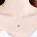 S925 Sterling Silver Round Pendant Moissanite Necklace for Women Simple Daily Versatile Factory Direct