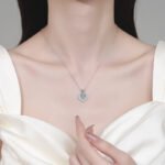 S925 Sterling Silver Moissanite Necklace for Women Heart Pendant Sweet and Elegant Daily Wear