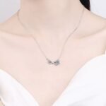 S925 Sterling Silver Cross Moissanite Necklace for Women, Korean Fashion Pendant, Wholesale