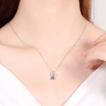 S925 Sterling Silver Pendant Necklace Cute Mouse Zodiac Charm Daily Wear