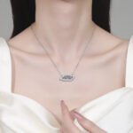 S925 Sterling Silver Moissanite Big Eye Pendant Trendy Fashion Versatile Gift