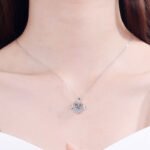 S925 Sterling Silver Moissanite Necklace for Women, Flying Love Heart Pendant, Factory Direct Wholesale