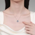 S925 Sterling Silver Moissanite Necklace for Women, Oval Shape, Luxurious and Elegant Pendant, Fashionable and Versatile