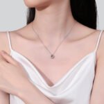 S925 Sterling Silver Moissanite Pendant Necklace for Women, Teardrop Full Drill Design, Elegant and Luxurious Holiday Gift