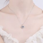 S925 Silver Love Heart Necklace Fashion Ins Style Factory Direct Moissanite Pendant