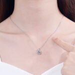S925 Sterling Silver Pendant 30-Point Lively Money Bag Moissanite Necklace Collarbone Chain Factory Direct