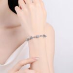 S925 Sterling Silver Moissanite Bracelet for Women, Unique Bangle, Plated, Factory Direct Wholesale