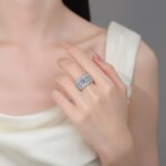S925 Sterling Silver Moissanite Ring for Women, Bold Statement Ring, Fashion Jewelry