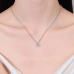 S925 Silver Women's Drop Necklace, Simple and Elegant, Daily Commute, Moissanite