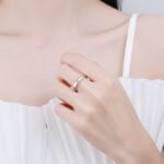 925 Silver Princess Cut Simple Band Ring with 30-Point Moissanite, Unisex