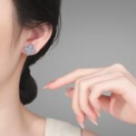 S925 Sterling Silver Moissanite Earrings Snowflake Marquise Women's Fashion Elegant Drop Earrings