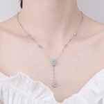 S925 Silver Necklace Women's Trendy Irregular Moissanite Choker