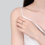 S925 Sterling Silver Moissanite Ring for Women Heart Shaped Unique Design Simple Elegant Daily Wear