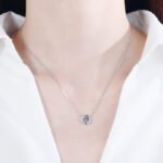 S925 Sterling Silver Bubble Necklace 1 Carat Moissanite Valentine's Day Gift Collarbone Chain for Women