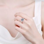 S925 Sterling Silver Ring for Women, Hand Bouquet 3 Carat Moissanite Ring, Factory Direct Wholesale