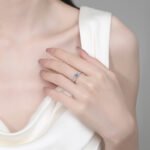 S925 Silver Moissanite Ring for Women, Exquisite and Compact, Daily Simple, Commuter, Versatile, Festival Gift