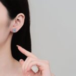 S925 Sterling Silver Moissanite Stud Earrings for Women, Simple Elegant Design, Daily Wear, Festival Gift