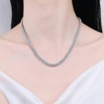 S925 Sterling Silver Moissanite Tennis Necklace for Women, Wholesale