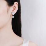 S925 Silver Earrings for Women Maple Leaf Drop Moissanite Stud Earrings Factory Direct Wholesale