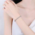 Luxury Moissanite Bracelet for Women, 925 Silver Plated