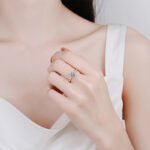 S925 Sterling Silver Heart Six-Prong Moissanite Ring for Women Wedding Ring Factory Direct Wholesale