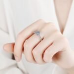 S925 Sterling Silver Moissanite Ring Four Prong Round Setting Factory Direct