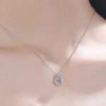 S925 Sterling Silver Crown Moissanite Pendant Necklace for Women