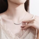 S925 Sterling Silver Necklace for Women 90-Point Moissanite Smiley Face Pendant Choker Chain Factory Direct Supply