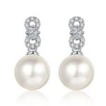 S925 Silver Moissanite Pearl Earrings Fashionable Simple Commuter Earrings Holiday Gift