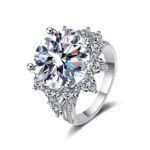 S925 Sterling Silver Ring for Women 10 Carat Luxury Moissanite Ring Factory Direct Wholesale