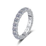 S925 Sterling Silver Ring for Women with Moissanite Cluster, Cuban Style, Factory Direct Wholesale