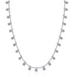 S925 Sterling Silver Necklace Women Starry Sky Full Moissanite Choker Chain