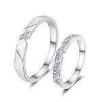 S925 Sterling Silver Couple Ring Moissanite Simple Band Wedding Ring Factory Direct Wholesale