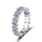 S925 Sterling Silver Women's Ring Full Moissanite Light Luxury Versatile Factory Direct Wholesale