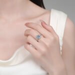 S925 Sterling Silver Moissanite Ring for Women, Oval Shape, Luxurious and Elegant, Fashionable